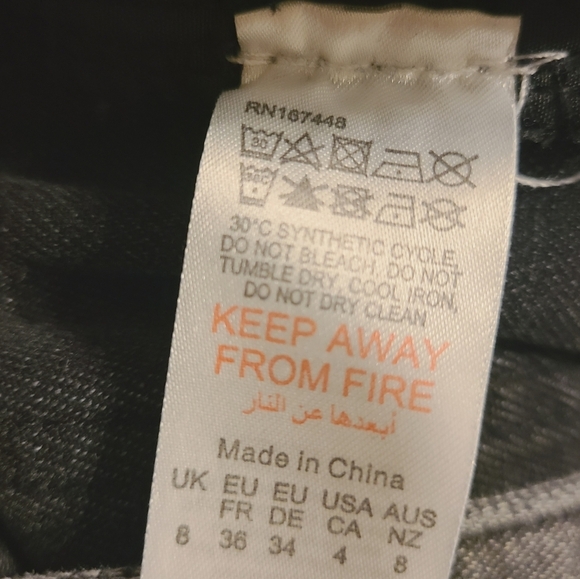 Pretty Little Thing | Women's Black High Waist Cargo Jeans (Size 4) - Picture 4 of 14